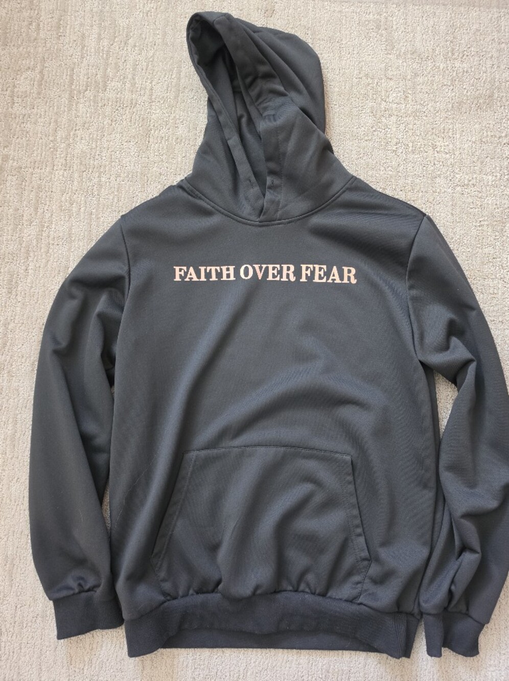 Faith Over Fear Graphic Hoodie - Black